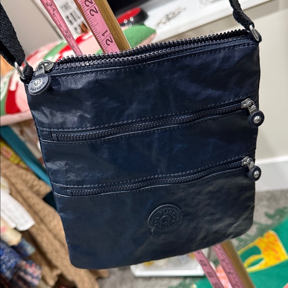 Kipling Handbags - Kipling Navy Blue Zipper Crossbody Three Compartments Adjustable Strap